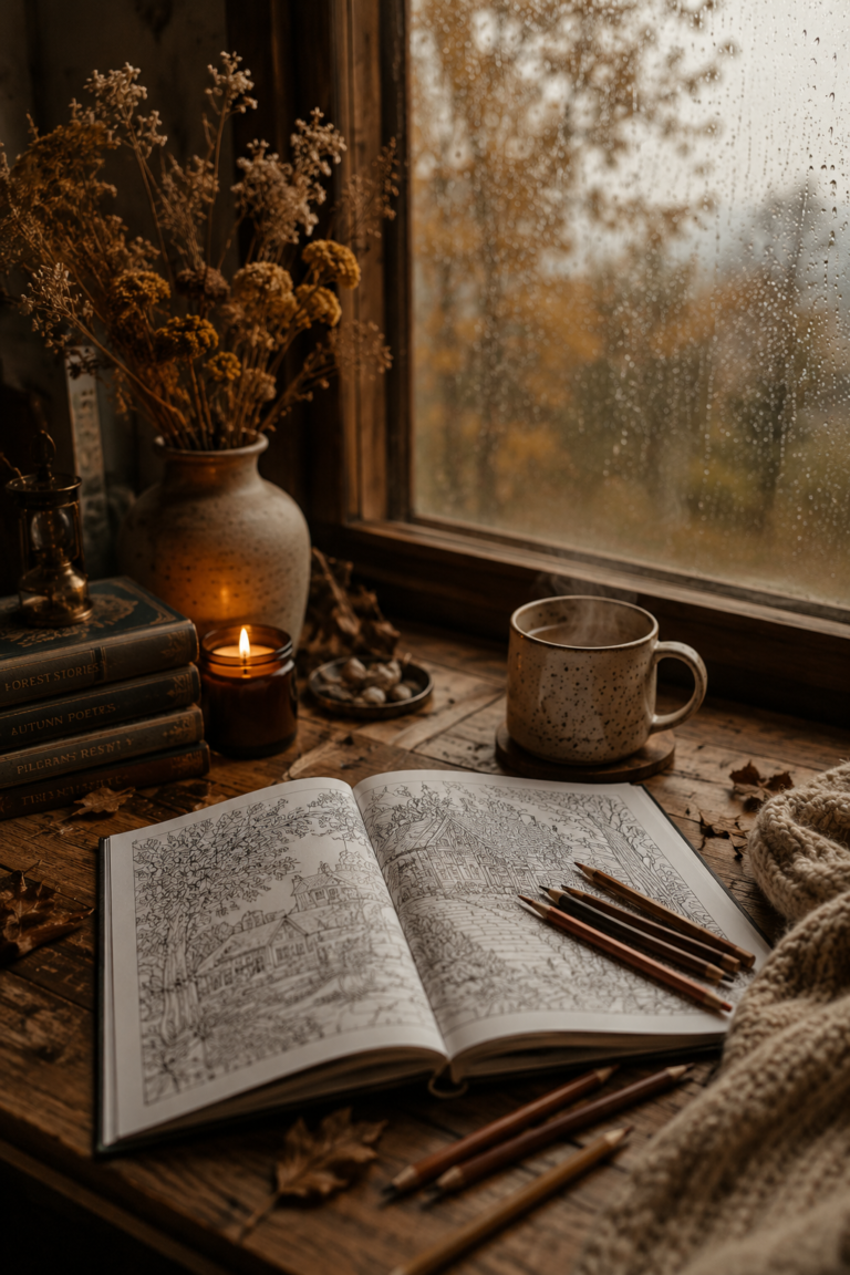Premium cozy coloring book